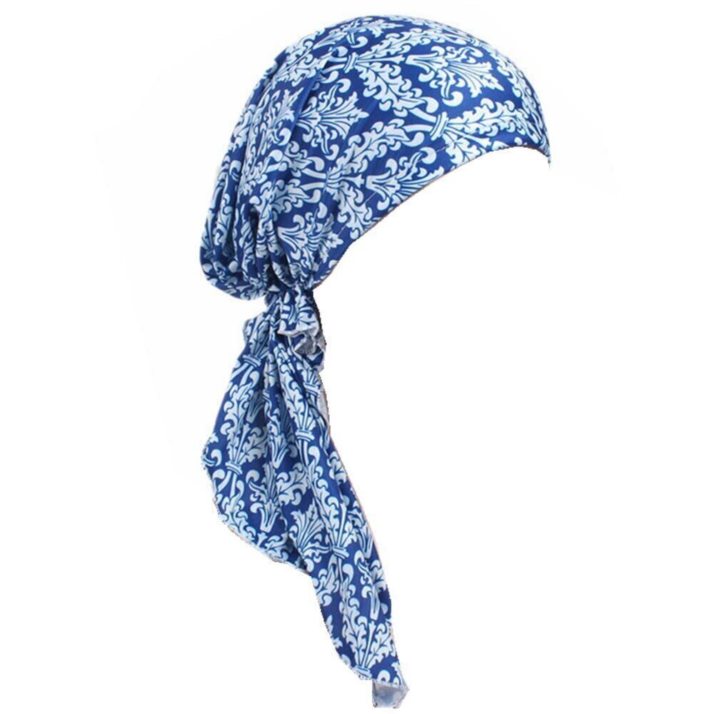 4363 Scarf Lined Pretied Headwrap Beanie Turban Chemo Headwear Bandana Head